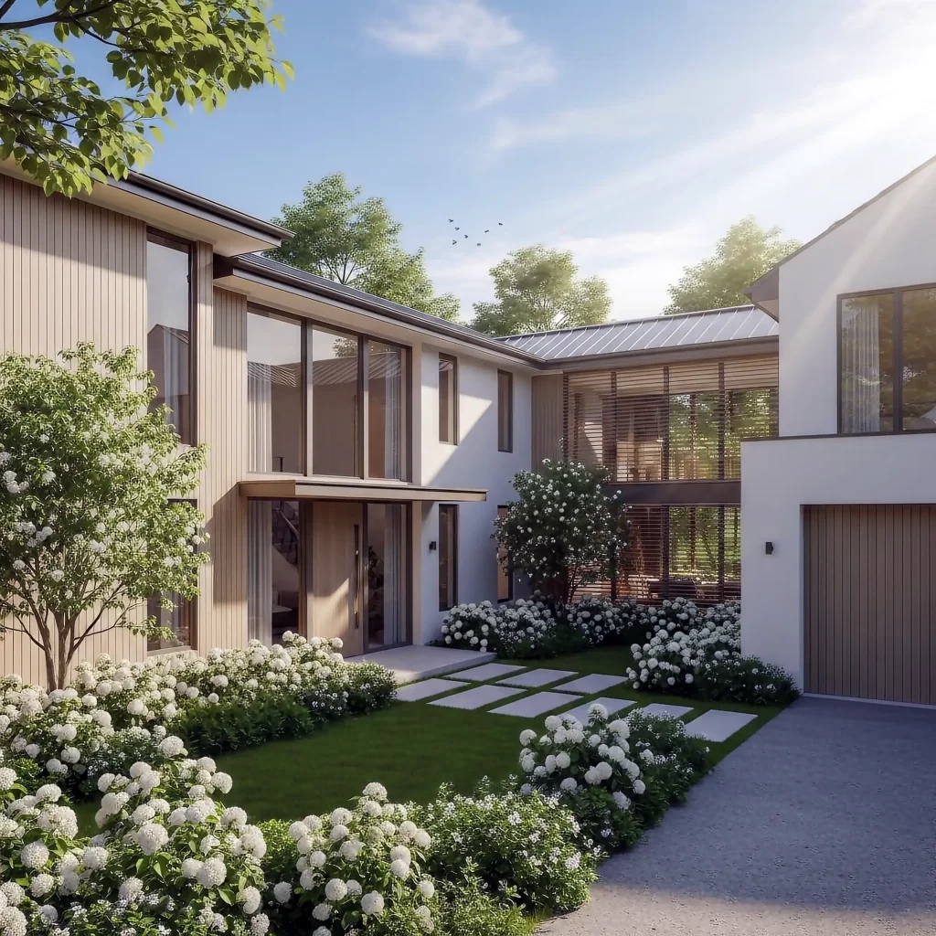 virtual staging for realtors home exterior front elevation after staging